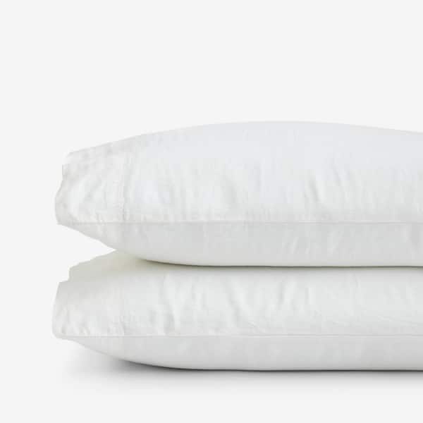 Legends Hotel White Washed Linen Standard Pillowcases (Set of 2)