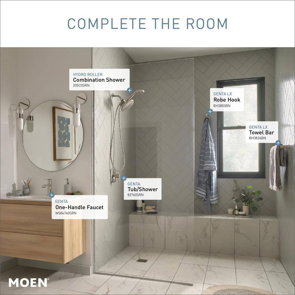 Genta Brushed Nickel Single-Handle Bathroom Faucet