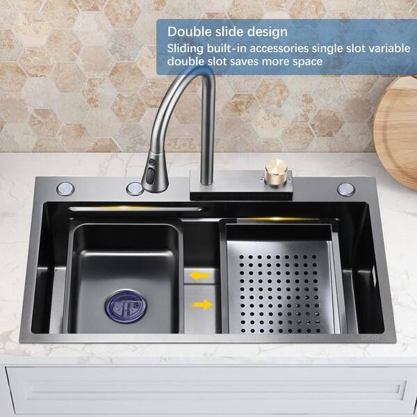 DORNBERG 29.5'' L Drop-In Single Bowl Stainless Steel Kitchen Sink
