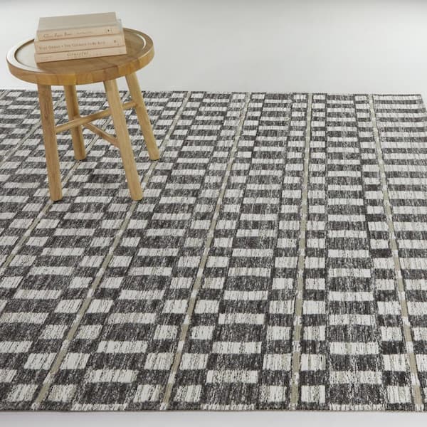 Lynes Brown 5 ft. x 7 ft. Checkered Area Rug