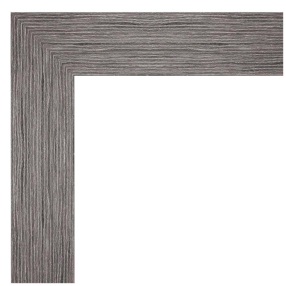 Pinstripe Plank Grey 21.5" x 25.5" Beveled Bathroom Vanity Mirror
