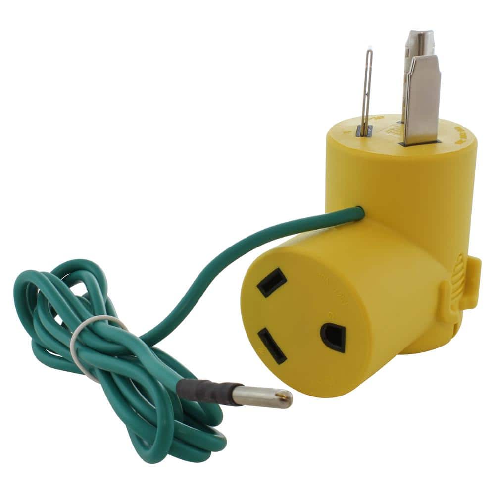 AC WORKS 30 Amp 3-Prong 10-30P Dryer Plug to L6-30R 30 Amp 250-Volt Locking  Female Adapter AD1030L630 - The Home Depot