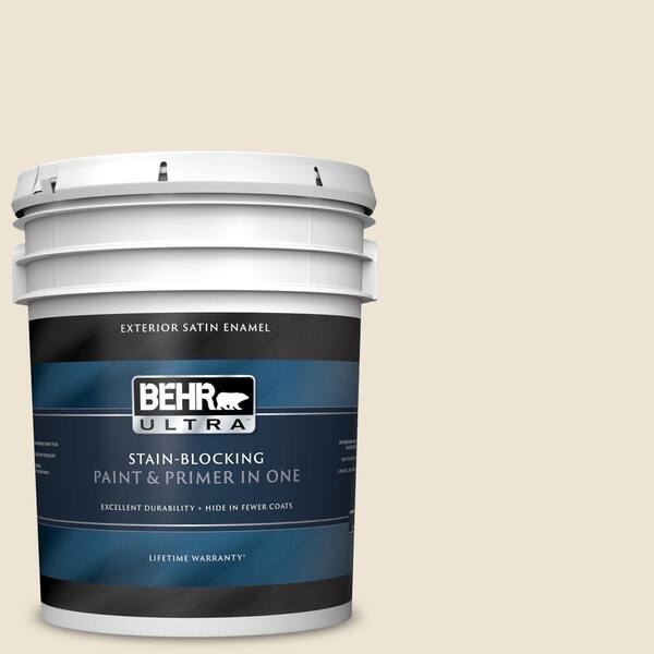 BEHR ULTRA 5 gal. #UL150-8 Artist Canvas Satin Enamel Exterior Paint and Primer in One