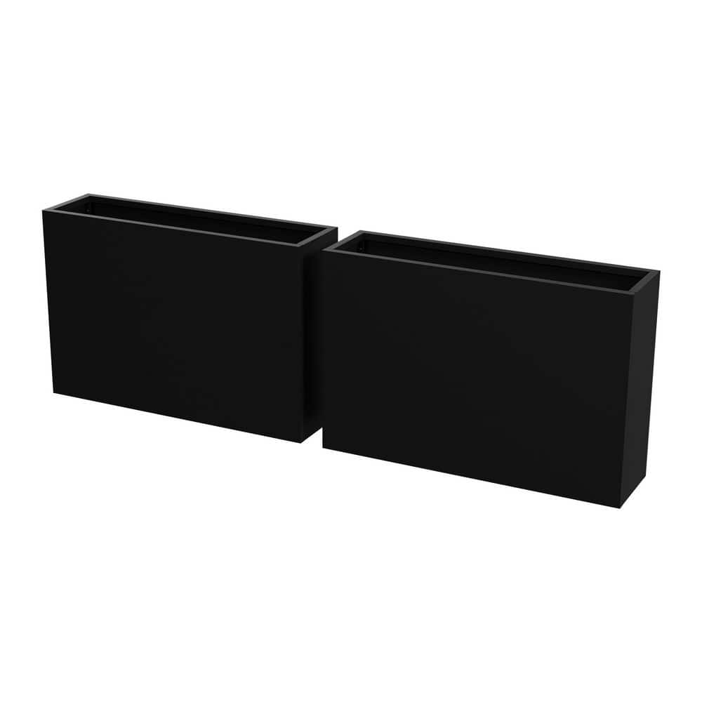 36 in. x 24 in. Rectangular Metal Flower Planter Box Garden Yard Outdoor Planters (Set of 2) price history on PriceWatchPro