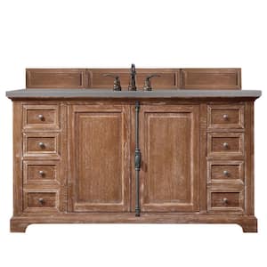 Providence 60 in. W x 23.5 in. D x 34.3 in. H Single Bath Vanity in Driftwood with Quartz Top in Grey Expo
