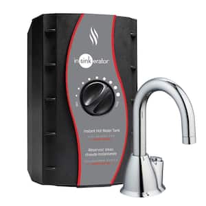 Invite HOT100 Series Instant Hot Water Dispenser Tank with 1-Handle 6.25 in. Faucet in Chrome