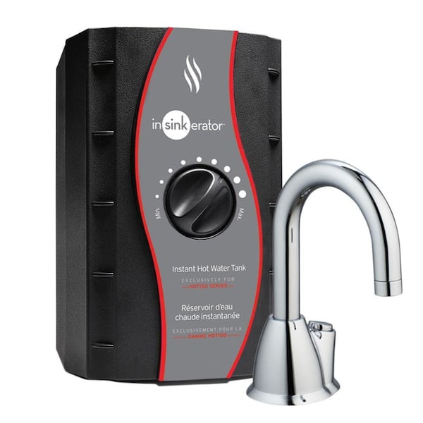 InSinkErator Invite HOT100 Series Instant Hot Water Dispenser Tank with 1-Handle 6.25 in. Faucet in Chrome