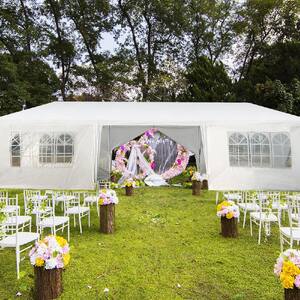 30 ft. x 10 ft. White Gazebo Canopy Outdoor Party Wedding Tent