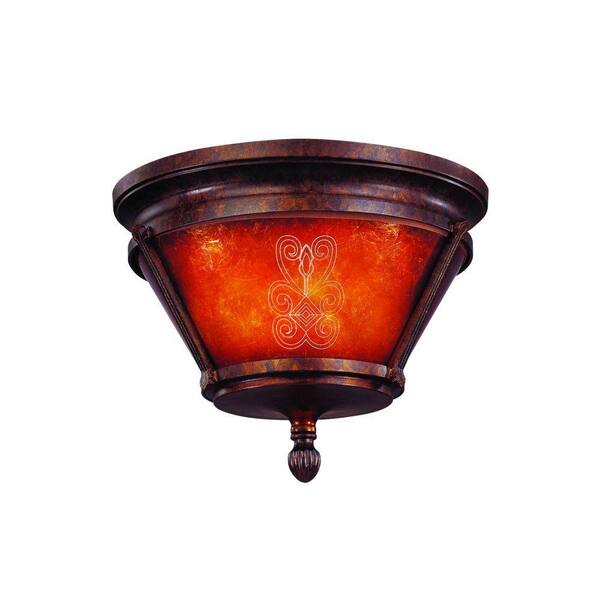 Eurofase Casanova Collection 3-Light Flush Mount Antique Bronze Light-DISCONTINUED