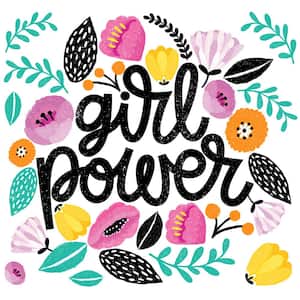Girl Power Giant Multi-Colored Vinyl Wall Decal
