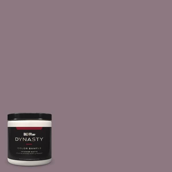 BEHR DYNASTY 8 oz. #BNC-20 Purple Rubiate Matte Stain-Blocking Interior/Exterior Paint & Primer Sample