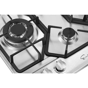 Built-in 24 in. Gas Cooktop - 4 Sealed Burners Cook Tops in Stainless Steel