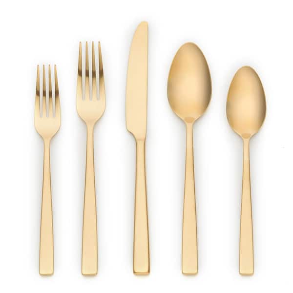 Ornative Tableware Kathryn 20-Piece Gold 18/0 Stainless Steel Flatware Set (Service for 4)