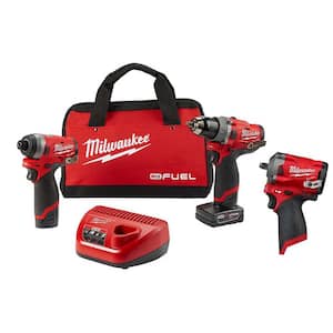 M12 FUEL 12-Volt Lithium-Ion Brushless Cordless Hammer Drill and Impact Driver Combo Kit (2-Tool) W/ Impact Wrench