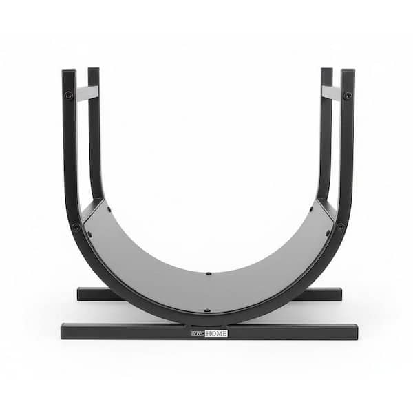 17 in. Decorative Heavy Duty Indoor Outdoor Firewood Log Rack Wood Holder