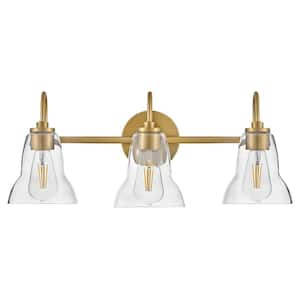 Vera 24.0 in. 3-Light Lacquered Brass Vanity Light