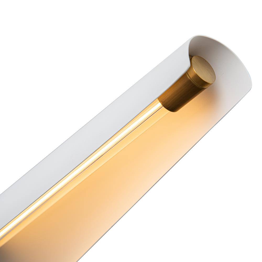 Osorio Matte White and Vintage Brass LED Chandelier