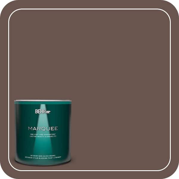 BEHR MARQUEE 1 qt. Home Decorators Collection #HDC-CL-13A Library Leather Semi-Gloss Enamel Interior Paint & Primer