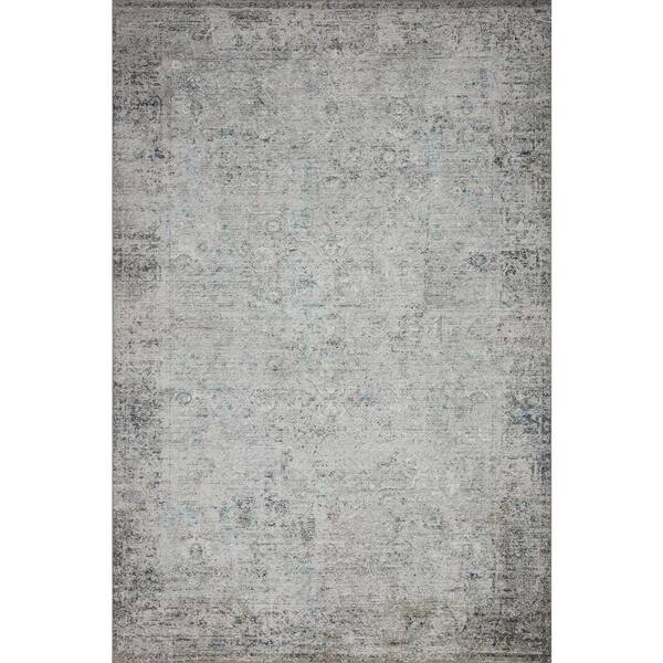 LOLOI II Drift Ivory/Silver 2 ft. 6 in. x 9 ft. 6 in. Contemporary Abstract Runner Rug