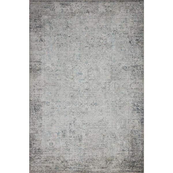 LOLOI II Drift Ivory/Silver 8 ft. 6 in. x 11 ft. 6 in. Contemporary Abstract Area Rug