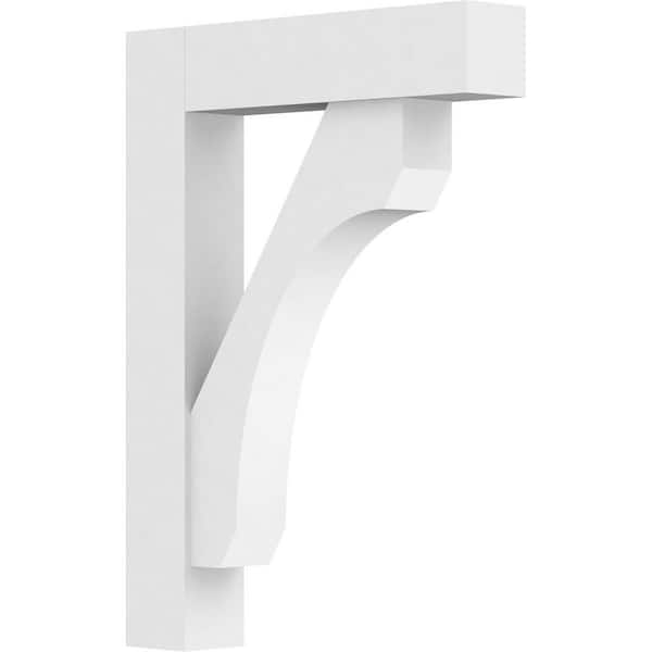 Ekena Millwork Standard Legacy 3 in. W x 22 in. H x 16 in. D Signature Urethane Polyurethane Bracket With Block Ends