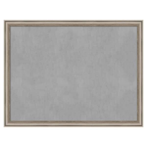 Amanti Art Salon Scoop Pewter 26 in. x 20 in. Framed Magnetic Board