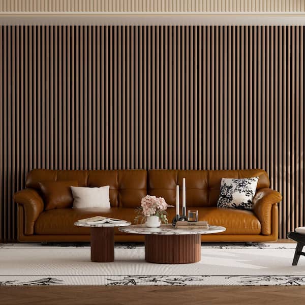 Mlfortlife Walnut 0.83 in. x 0.66 ft. x 7.8 ft. Half Round Slat