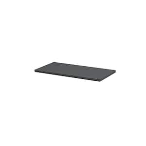 LITE 23.6 in. x 9.8 in. x 0.75 in. Anthracite MDF Decorative Wall Shelf without Brackets