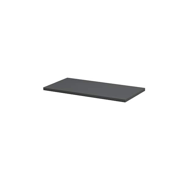 Dolle LITE 23.6 in. x 9.8 in. x 0.75 in. Anthracite MDF Decorative Wall Shelf without Brackets