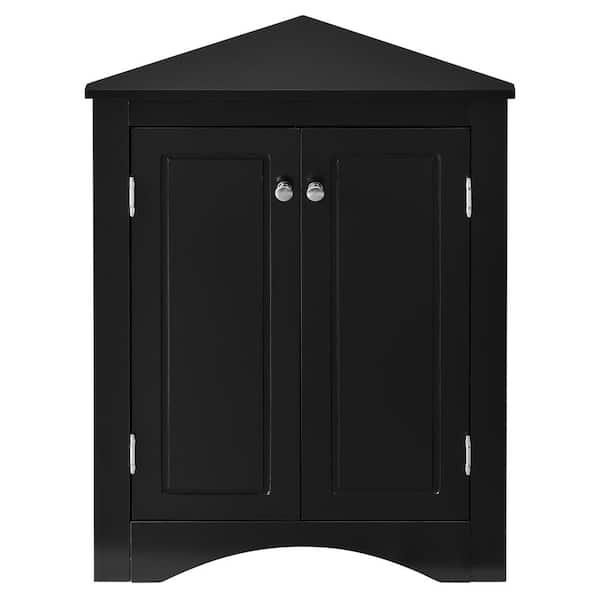 Unbranded 17.2 in. W x 17.2 in. D x 31.5 in. H in Black Marble MDF Ready to Assemble Kitchen Cabinet with Adjustable Shelves