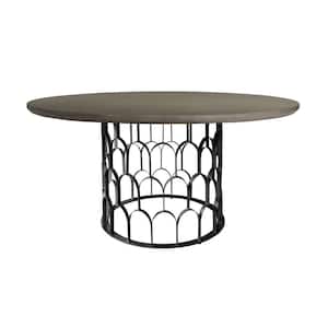 Gatsby Concrete and Metal Round Dining Table