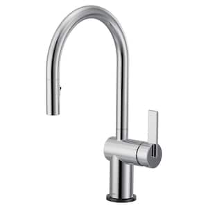 Cia 1-Handle Touchless Pull-Down Sprayer Kitchen Faucet with MotionSense Wave and Power Clean in Chrome