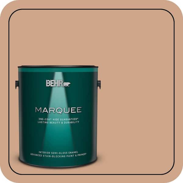 BEHR MARQUEE 1 gal. #PMD-76 Sienna Buff Semi-Gloss Enamel Interior Paint & Primer