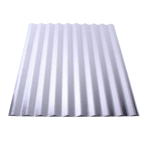 Fabral 10 ft. Galvanized Steel Corrugated Roof Panel