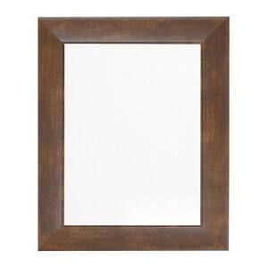 21.5 in. W x 26 in. H Contemporary Mocha Walnut Brown Wall Mirror