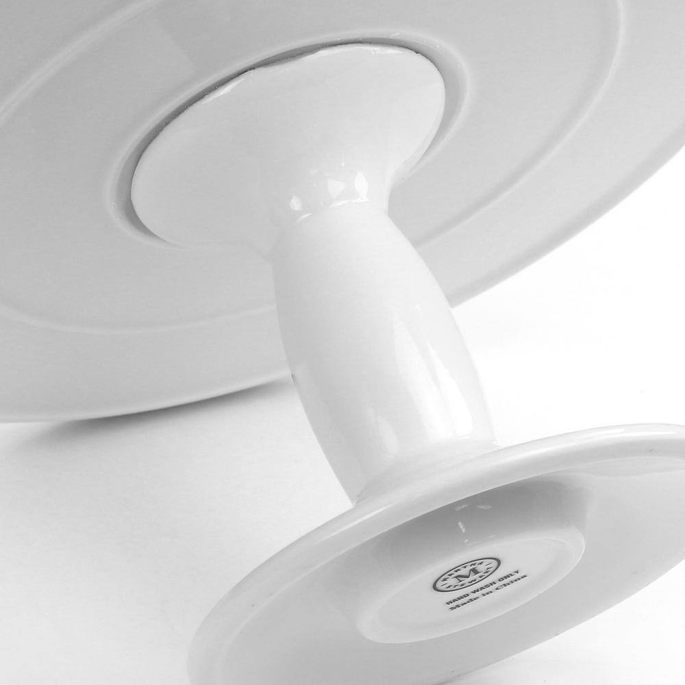 White Ceramic Pedestal Cake Stand for Daily Use