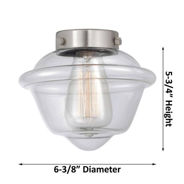 Innovations Oxford 60-Watt 1 Light Polished Nickel Shaded