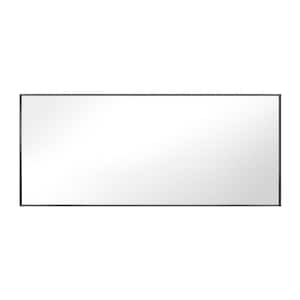 70 in. W x 30 in. H Large Rectangular Aluminum Framed Wall Mounted Bathroom Vanity Mirror in Black