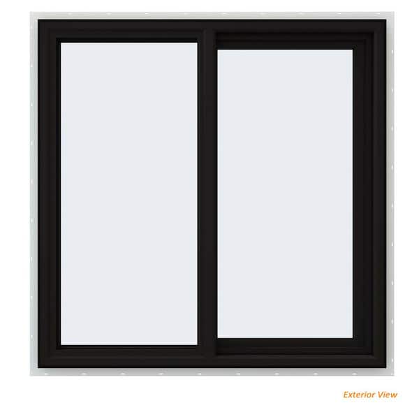 JELD-WEN 36 in. x 36 in. V-4500 Series Black Exterior/White