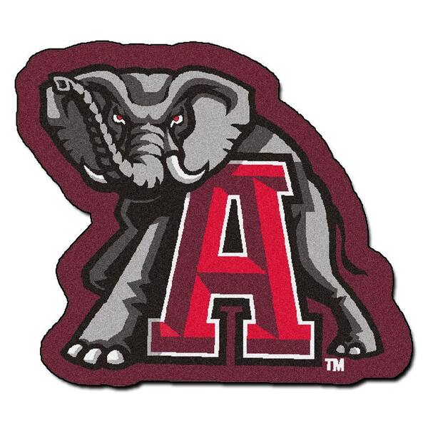 FANMATS NCAA University of Alabama Red 3 ft. x 4 ft. Specialty Area Rug ...