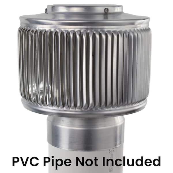 Active Ventilation 4 in. Dia Aura PVC Vent Cap Exhaust with Adapter for ...