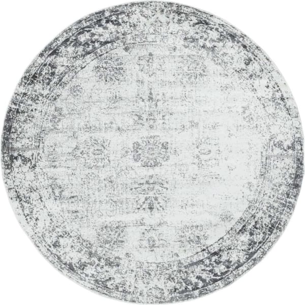 Unique Loom Sofia Casino Gray 8 ft. x 8 ft. Area Rug