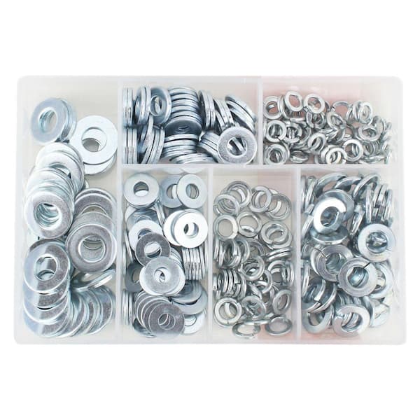 200g 'MIXED IN THE PACK' ASSORTED ZINC BZP FULL NUTS NYLOC NUTS