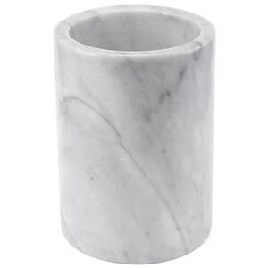 Natural White Marble Tool Crock, Utensil Holder