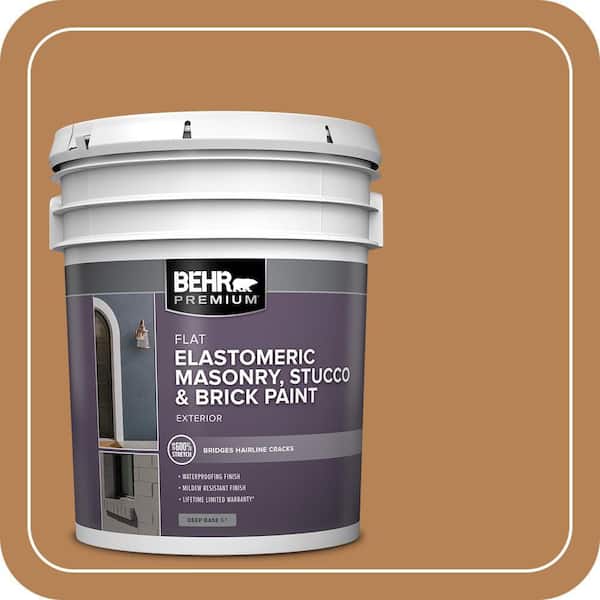 5 gal. #S250-5 Roasted Cashew Elastomeric Masonry, Stucco and Brick Exterior Paint