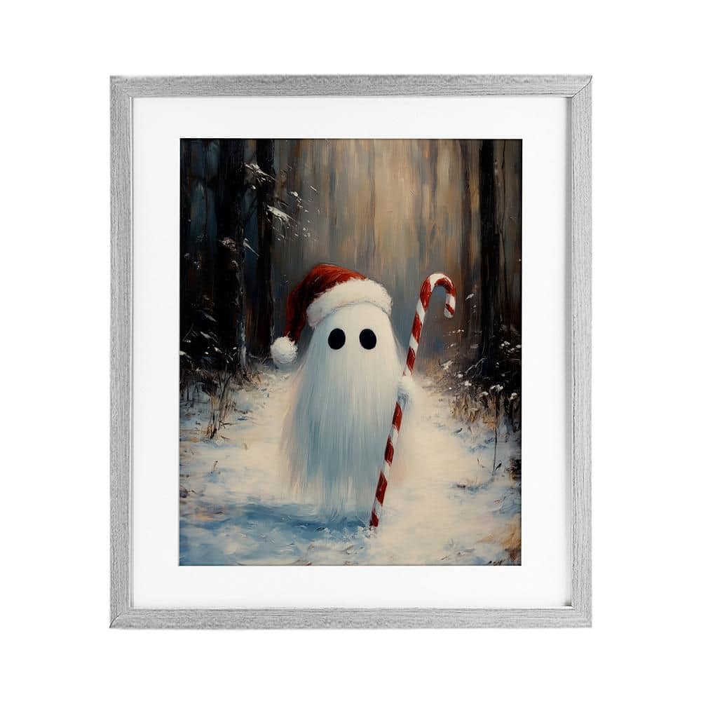 Candy Cane Forest Ghost by Arlington Prints 1-Piece Gray Framed Graphic Religious Art Print 21 in. x 17 in. price history on PriceWatchPro