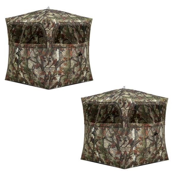 Barronett Blinds Grounder 250 Camo Lightweight Pop Up Ground Hunting Blind (2-Pack)