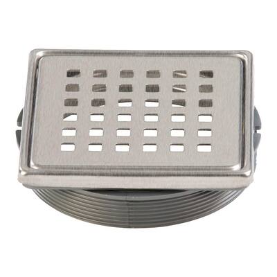 4 in. Drain Cover in Brushed Nickel, Use with Tilite Shower Pans Only