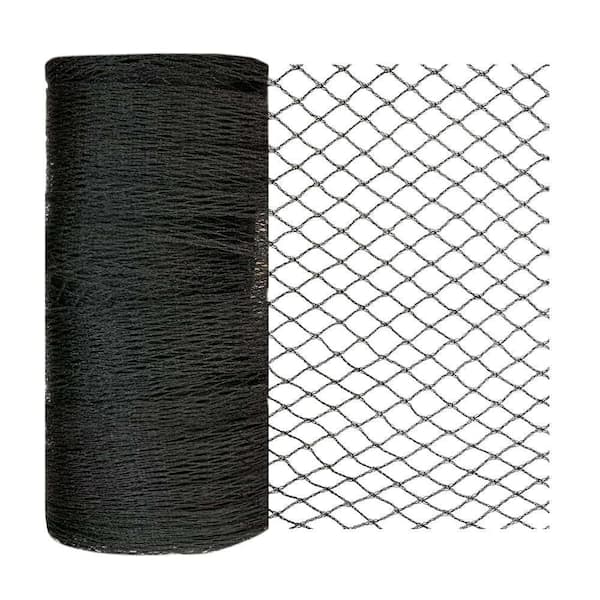 25 x 50 ft. 1 in. Heavy Duty Garden Bird Netting, Woven Mesh Pest Fencing for Plants Fruit Trees, Black