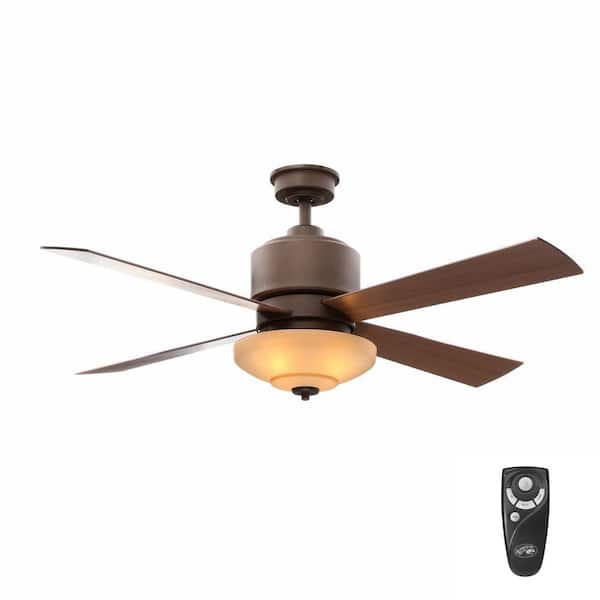 Hampton Bay Alida 52 in. Indoor Oil-Rubbed Bronze Ceiling Fan with Light Kit and Remote Control